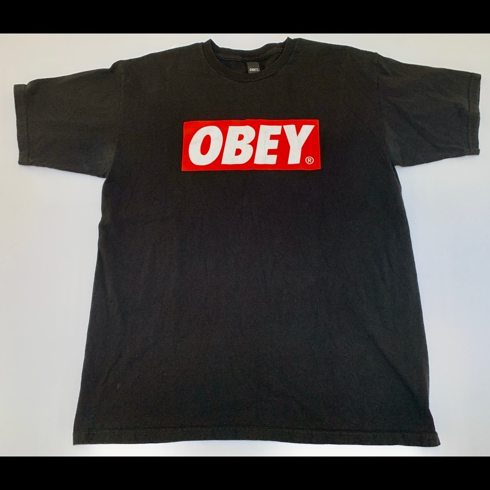 Men’s Large Obey Box Logo Tee Genuine